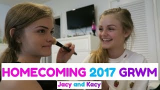 Get Ready With Me  Homecoming 2017 GRWM  Jacy and Kacy [upl. by Leahcimed]