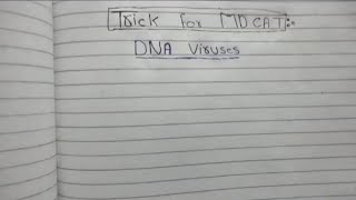 DNA viruses  Trick for MDCAT [upl. by Amo]