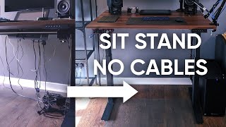 Sit Stand Desk Cable Management [upl. by Nylecoj124]