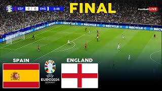 🔴 Spain vs England LIVE  Final Euro 2024  Match Live Today  Realistci PES Gameplay [upl. by Jedd]