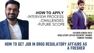 How to get job in Drug regulatory affairs as fresher careerindregulatoryaffairs [upl. by Nairoc]