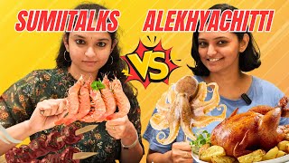 Food contest SumiiTalks vs Alekhya Chitti Pickles alekhyaachittipickles sister vlog sisterhood [upl. by Smiga]