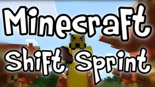 Minecraft  Shift Sprint Mod [upl. by Casie516]