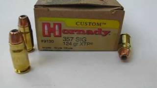 357 SIG  Hornady XTP  124 Gr JHP Ammo Test [upl. by Perusse745]