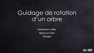 Guidage de la rotation dun moyeu [upl. by Enyalahs]