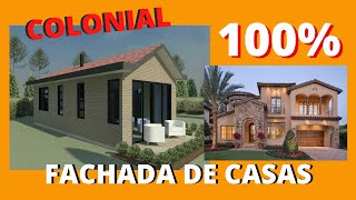 ✔FACHADA DE CASAS COLONIALES👌100 con diseños únicos y Modernos🏠 [upl. by Urbain953]