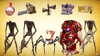 WRONG HEADS CHO CHO CHARLES SIREN HEAD CHAINSAW HULKBUSTER SIREN HEAD SCARY HOUSE THUNDERBOLT [upl. by Atteirneh]