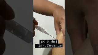 05 mL of Tetanus Toxoid Adsorbed vaccine should be given intramuscularly [upl. by Paine133]