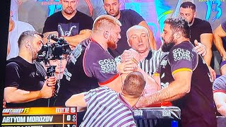 Vitality Laletin vs Artyom Morozov Post Armwrestling Match East vs West 13 [upl. by Thomajan849]