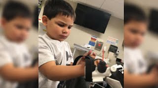 VIDEO 5 yearold gets prosthetic hand as Christmas present [upl. by Bunny]