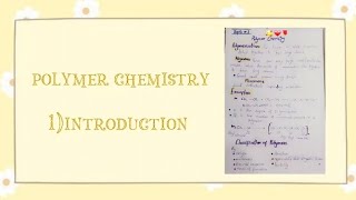 introduction of polymer chemistry [upl. by Aynom]