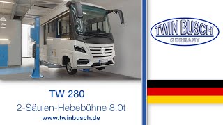 TW 280 Die 2SäulenHebebühne 80 t  barrierefrei  HEAVY LINE von TWIN BUSCH® [upl. by Schonthal]