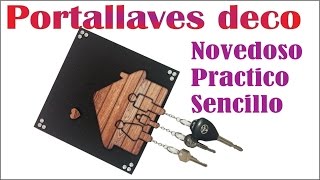 Como hacer un PORTALLAVES DE MADERA manualidades facil de hacer DIY decorar artesanias mdf llaves [upl. by Yaniv]