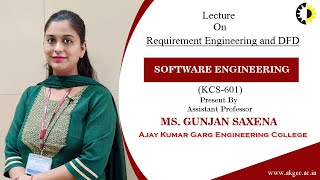 REQUIREMENT ENGINEERING AND DFD  SOFTWARE ENGINEERING  LECTURE 02 BY MS GUNJAN SAXENA  AKGEC [upl. by Eetnwahs]