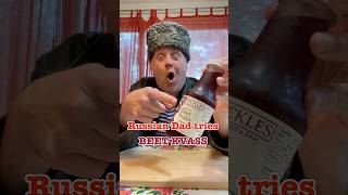 Russian Dad tries Beet Kvass crazyrussiandad kvass kvas beets beet beetkvass [upl. by Baram779]