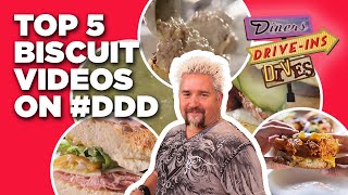 Top 5 Biscuits Guy Fieri Ate on DDD  Diners DriveIns and Dives  Food Network [upl. by Dorotea]