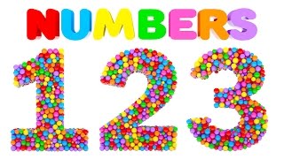 Learn Numbers with Colorful Balls  Colors and Numbers Videos for Children [upl. by Islehc]