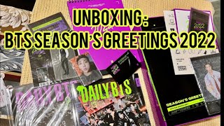 BTS 방탄소년단 SEASON’S GREETINGS 2022 UNBOXING [upl. by Dnomrej622]