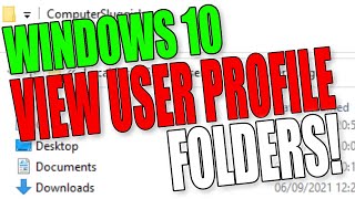 How To View User Profile Folders In Windows 10 [upl. by Salvay]