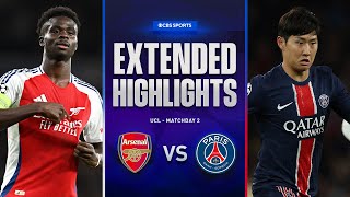 Arsenal vs PSG Extended Highlights  UCL League Phase MD 2  CBS Sports Golazo [upl. by Nongim17]