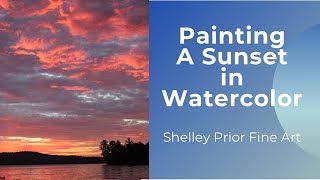 Painting a Sunset in Watercolor [upl. by Hardunn848]