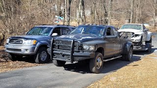 Dually Swapping A Ram 2500  3500 Suspension Swap [upl. by Orson458]