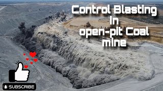 Control Blasting in open pit coal mine🧨☠️ [upl. by Ylera]