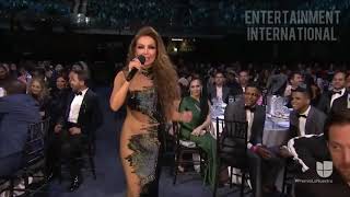 Thalia presentando a J Balvin en premio lo nuestro 2020 [upl. by Tut264]