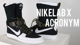 NIKELAB X ACRONYM AIR FORCE 1 DOWNTOWN HI SP Review [upl. by Marsland126]