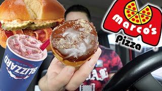 DUNKIN DONUTS BLIZZARDS MCDONALDS PIZZA amp MORE ASMR MUKBANG CHEAT DAY 🤤 [upl. by Ahsram576]