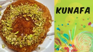 KunafaKunafa recipeHow to make kunafavermicelli Kunafa [upl. by Sheffie186]