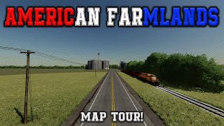 “AMERICAN FARMLANDS” FS22 MAP TOUR  NEW MOD MAP  Farming Simulator 22 Review PS5 [upl. by Charil808]