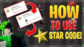 🌟How to use quotSTAR CODEquot on Roblox Roblox Tutorial [upl. by Manwell]