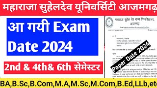 आ गया exam date Maharaja suheldev university azamgarh exam date 2024msdsu azamgarh exam news today [upl. by Aitnahs219]