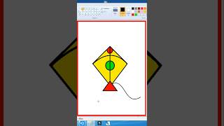 Easy Kite Drawing  Kite Drawing Easy  Kite Making Drawing  drawing mspaint easydrawing kite [upl. by Cerell488]