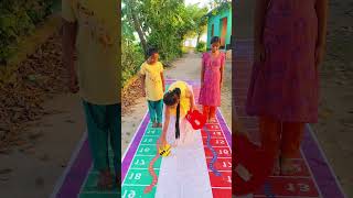 Fun challenge of village boys and girls to win prizes by playing snake ludu 😆🐍🎲 [upl. by Elissa]