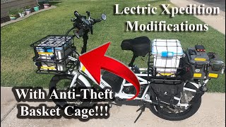 My Lectric Xpedition ModificationsWith AntiTheft Basket Cage [upl. by Nylirehs]