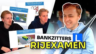 DE BANKZITTERS DOEN RIJEXAMEN [upl. by Ahsekahs]