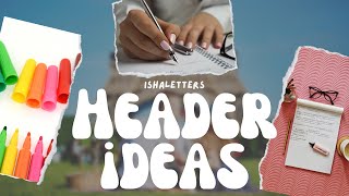 Headertitle  headingsubheadings ideas for notes and project files with simple pen and sketch pens [upl. by Adidnere]