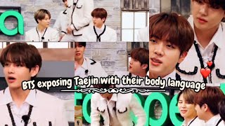 Taejin  JinV BTS exposing Taejin with their body language and reaction [upl. by Garreth]