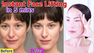 Instant Face Lift massage in 5 mins  NO TALKING  Anti Aging [upl. by Ainola103]