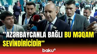 Bolqarıstan Prezidenti Rumen Radev Azərbaycana təşəkkür etdi [upl. by Imit]