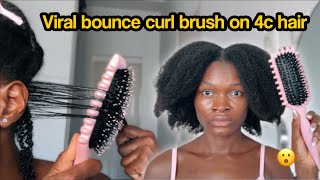 I tried the TikTok viral curl defining brush  does this work on 4b4c hair [upl. by Airetnuhs927]