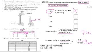 Biology Paper 3 2022 AQA biology question 22 percentage uncertainty pass your exams [upl. by Nonnairb]