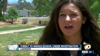 Threat to middle school in Lakeside investigated [upl. by Naerol475]