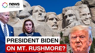 Nancy Pelosi calls for US to add Joe Biden to Mount Rushmore [upl. by O'Donoghue]