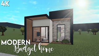 4k NoGamepass Modern Budget Home  Bloxburg ROBLOX speedbuild [upl. by Eenahc]