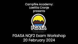 FGASA Nature Site Guide NQF2 Exam Workshop February 2024 [upl. by Noynek]