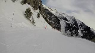 Skiing Arinsal Andorra Top To Bottom 21st Jan 2017 [upl. by Kati77]