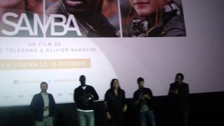 Avantpremière de Samba avec Omar Sy Tahar Rahim et Izïa Higelin [upl. by Zetana159]